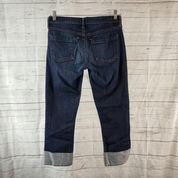 Citizens of Humanity Womens Dani Cropped Straight Leg Jeans Sz 27 Blue Dark Wash - Picture 3 of 9